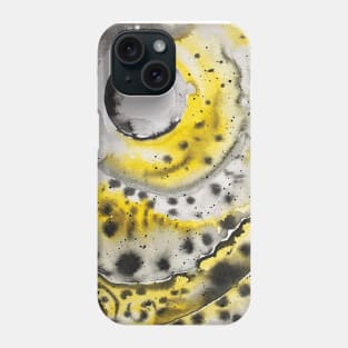 Moon in yellow galaxy Phone Case