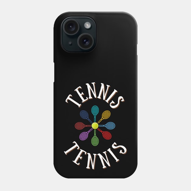 Colorful Tennis Rackets and Ball Phone Case by TopTennisMerch