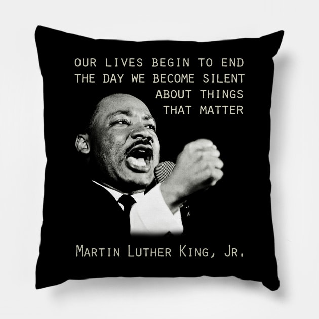 Martin Luther King, Jr. Pillow by Yeyacantik