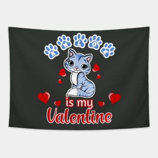 Khloe is My Valentine | Cat Lovers | Anti Valentine Tapestry