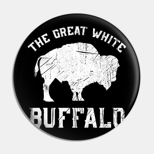 The Great White Buffalo Native American Folklore Pin by UNDERGROUNDROOTS