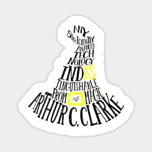 Clarke's Third Law quote-cloud by Tai's Tees Magnet