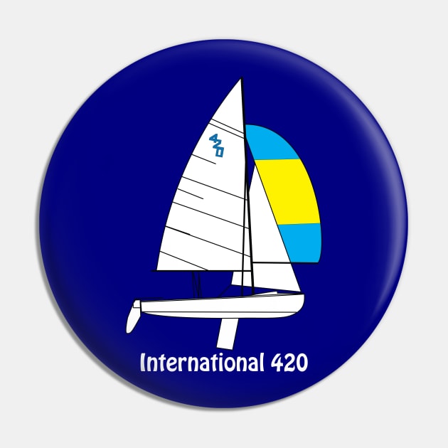 International 420 Sailboat Pin by CHBB