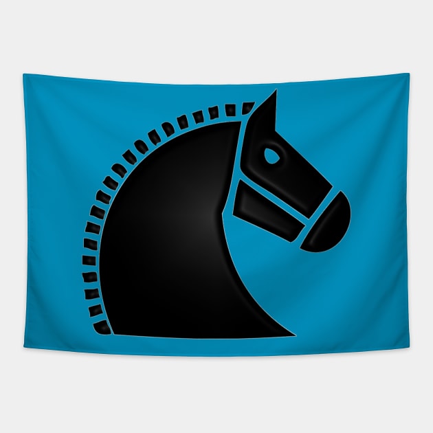 Western Era - Horse Head Tapestry by The Black Panther