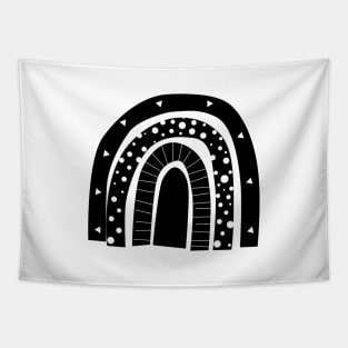 Rainbow Black & White Tapestry