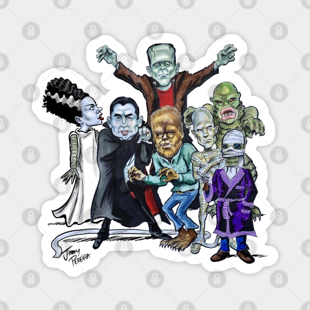 Classic Monsters Magnet by Jimmy’s Cartoons