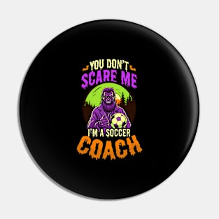 Halloween Coach Shirt | Scare Me Soccer Coach Monster Pin