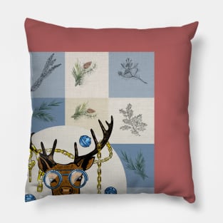 Reindeer Christmas Patterns Classic 2022 Pillow