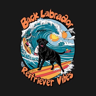 Wave Rider Black Labrador Retriever Pup T-Shirt