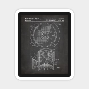 Skydiving Wind Tunnel Patent - Sky Diving Art - Black Chalkboard Magnet