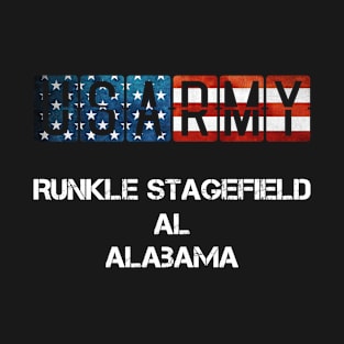 Runkle Stagefield AL Alabama US Flag Army T-Shirt