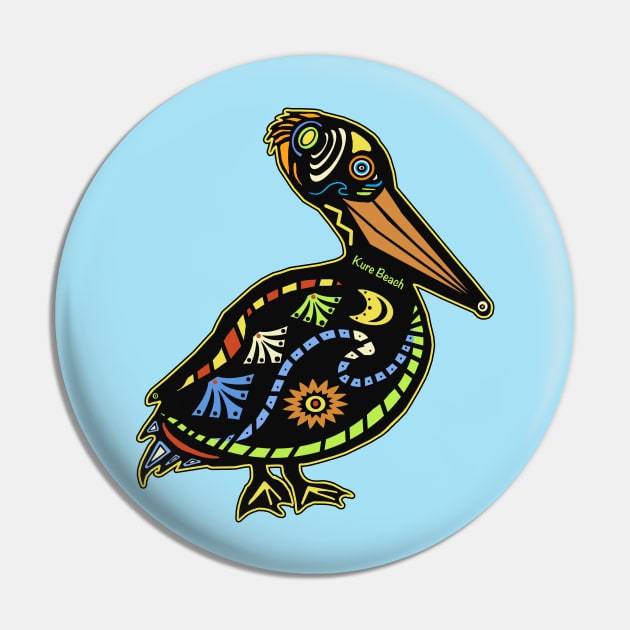 Kure Beach Pelican Pin by Trent Tides