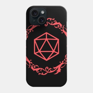 Magical Polyhedral D20 Dice Red Tabletop Roleplaying RPG Gaming Addict Phone Case