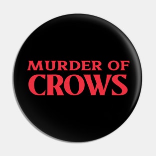 Murder of Crows Animal Bird Collective Nouns Pin