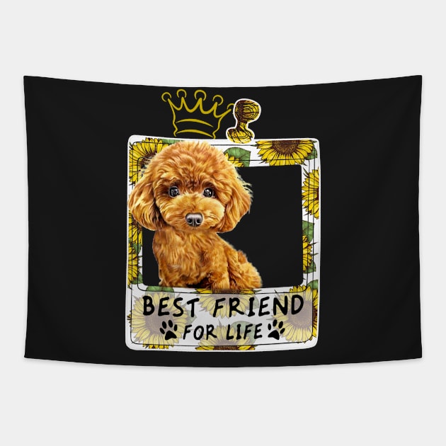 Best Friend For Life T shirt For Poodle Lovers Tapestry by Elsie