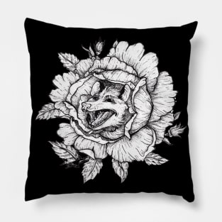 Floral Possum Meme Pillow