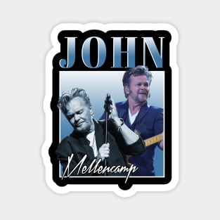 John J. Mellencamp Retro 90s Artwork Magnet