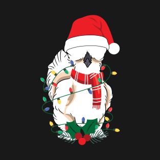 Silkie Silky Chicken Christmas Graphic T-Shirt