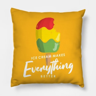 Ice Cream Typography Pillow
