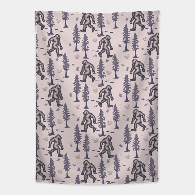 Bigfoot All Over Print Tapestry by Slightly Unhinged