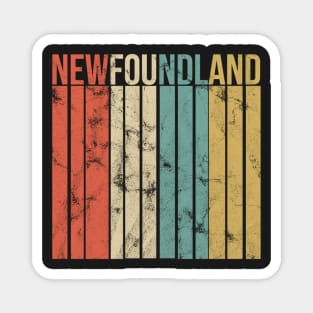 Newfoundland Retro Rainbow || Newfoundland and Labrador || Gifts || Souvenirs || Clothing Magnet