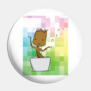 Little Groot Multicolor Pin