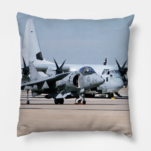 AV8B and KC-130J Pillow by AH64D