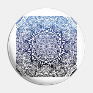 Dark Blue Mandala Pin