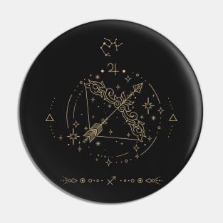 Zodiac Sagittarius sign Pin