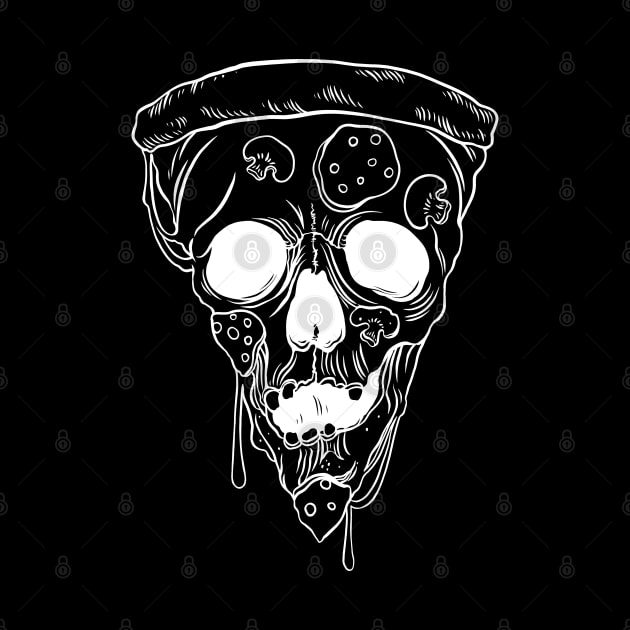 Pizza skull. Half Human Half Pizza by OccultOmaStore