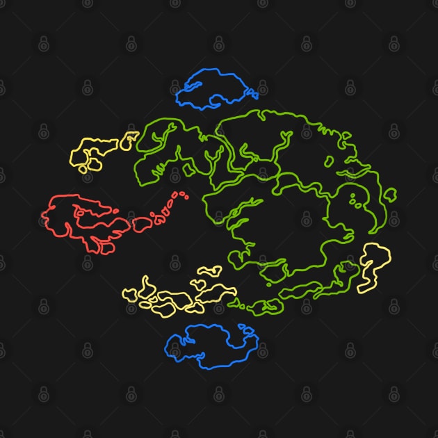 Avatar Map Outline (Neon) by simplistictees