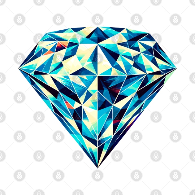 Geometric Brilliance: Vibrant Diamond Design by AmandaOlsenDesigns