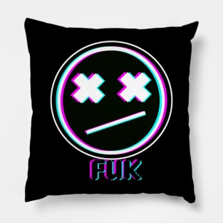 Glitch Face Pillow