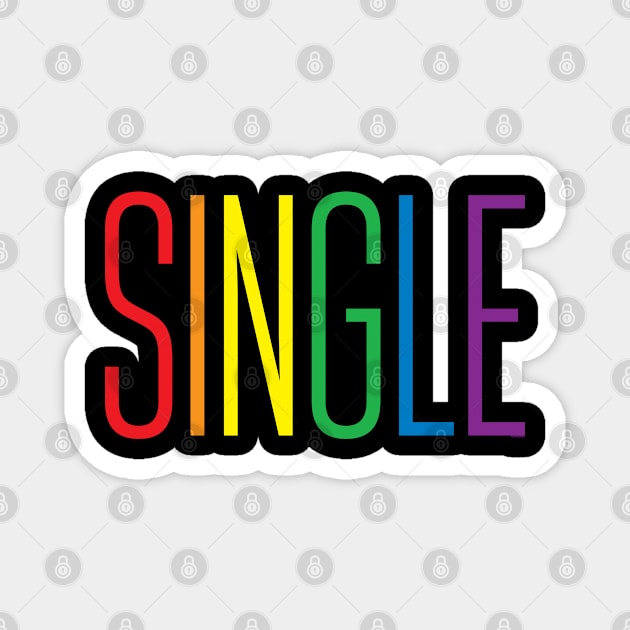 Single Gay Pride Magnet by jomadado