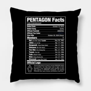 PENTAGON Kpop Nutritional Facts 2 Pillow