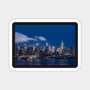 New York Skyline at Night Magnet