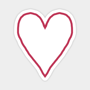 Viva Magenta Heart Line Art Magnet