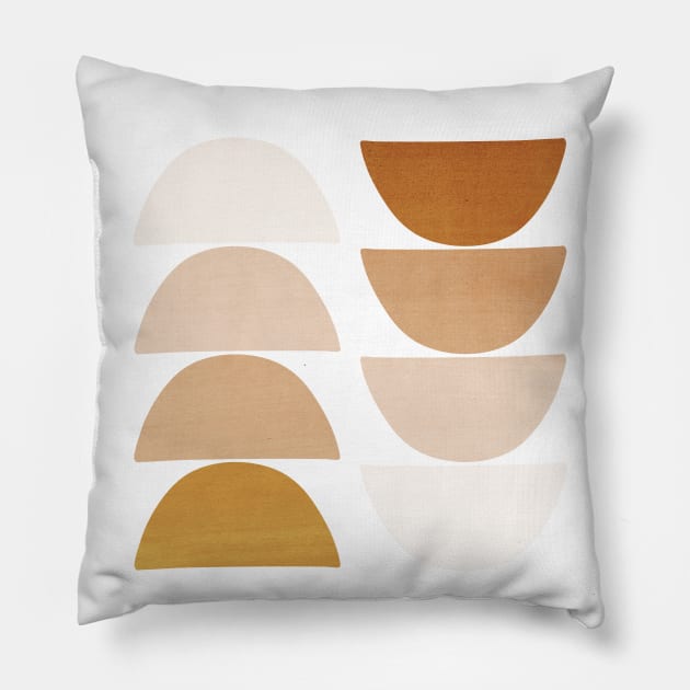 Mid-century modern Half circle Pillow by mysticminimals