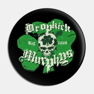 Green skull punk band Pin