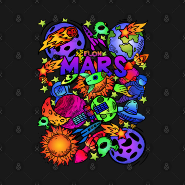 Discover Mars space doodles - Doodles - T-Shirt