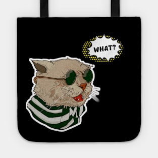 cat with glasses Tote