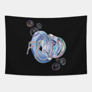 Fluid bubble y2k vibe Tapestry