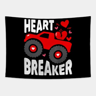 Heart Breaker Monster Truck Toddler Boys Girl Valentines Day Tapestry