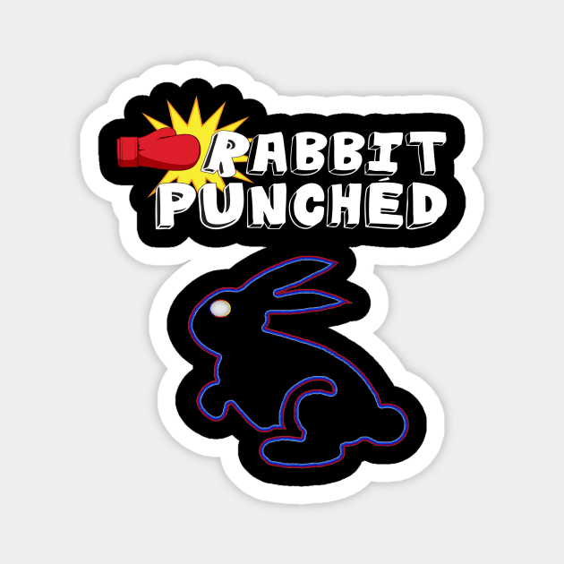 Black Neon Rabbit of the Future With the shows name title Magnet by RabbitPunched