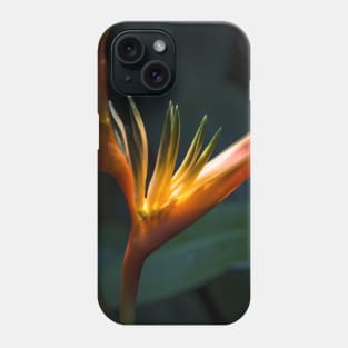 Sunlit Orange Yellow Heliconia Flower Phone Case