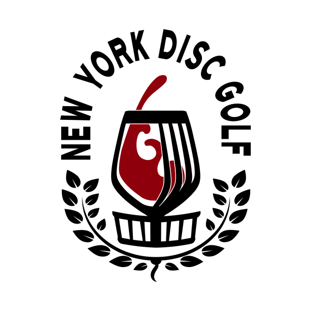 New York Disc Golf Wine Glass by CaptainHobbyist