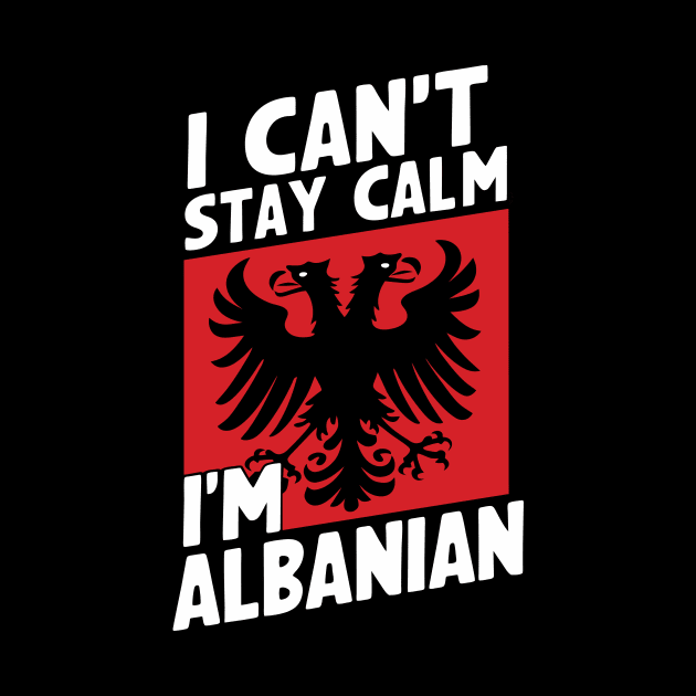 Funny Albanian Patriotic Flag by ravensart