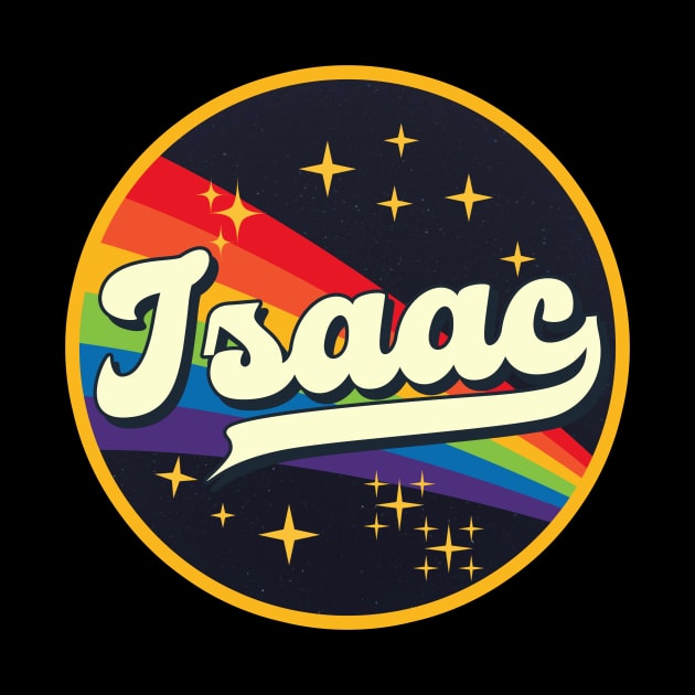 Isaac // Rainbow In Space Vintage Style by LMW Art