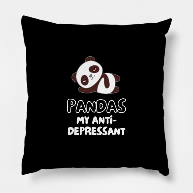 Panda Depression Anxiety Quote Shirt Cute Foodie Shirt Laugh Joke Food Hungry Snack Gift Sarcastic Happy Fun Introvert Awkward Geek Hipster Silly Inspirational Motivational Birthday Present Pillow by EpsilonEridani