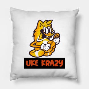 Uke Krazy, ukulele design Pillow